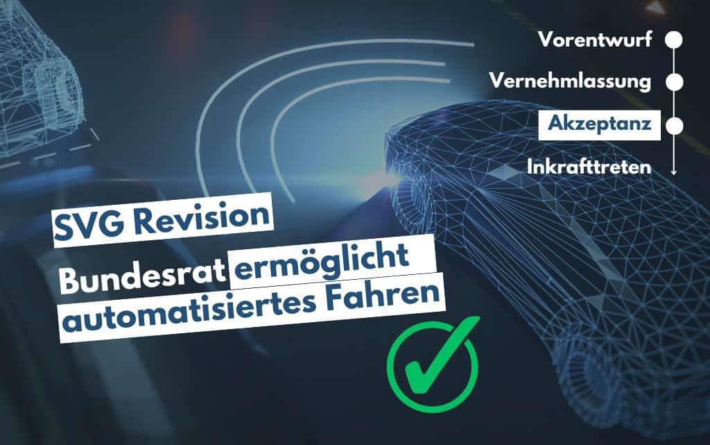 wiss Bundesrat gibt grünes Licht für die Verordnung über das automatisierte Fahren Der Schweizer Bundesrat hat mit der Verabschiedung der Verordnung über das automatisierte Fahren, die am 1. März 2025 in Kraft tritt, einen bahnbrechenden Schritt in die Zukunft der Mobilität getan. Damit bekräftigt die Schweiz ihr Engagement für innovative Verkehrstechnologien und fördert die Verkehrssicherheit, die Verkehrseffizienz und das Wirtschaftswachstum.